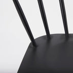 Chaise de salle à manger en métal noir, style ferme, individuelle