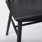 Chaise de salle à manger en métal noir, style ferme, individuelle