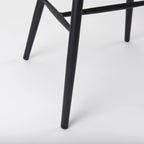 Chaise de salle à manger en métal noir, style ferme, individuelle