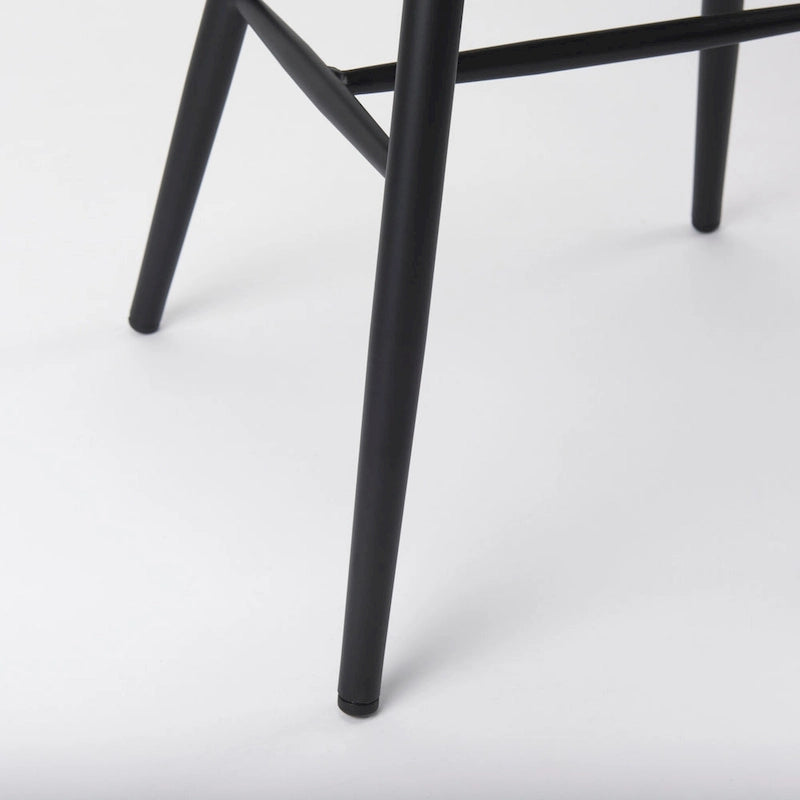 Chaise de salle à manger en métal noir, style ferme, individuelle