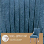 Chaises de salle à manger en lin à dossier haut beiges/marrons/noires/bleues/grises/blanches, lot de 2