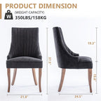 Chaises de salle à manger en lin à dossier haut beiges/marrons/noires/bleues/grises/blanches, lot de 2