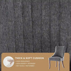 Chaises de salle à manger en lin à dossier haut beiges/marrons/noires/bleues/grises/blanches, lot de 2