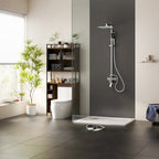 Meuble de rangement pour WC en noyer, modèle simple, avec porte grillagée
