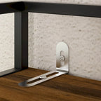Meuble de rangement pour WC en noyer, modèle simple, avec porte grillagée