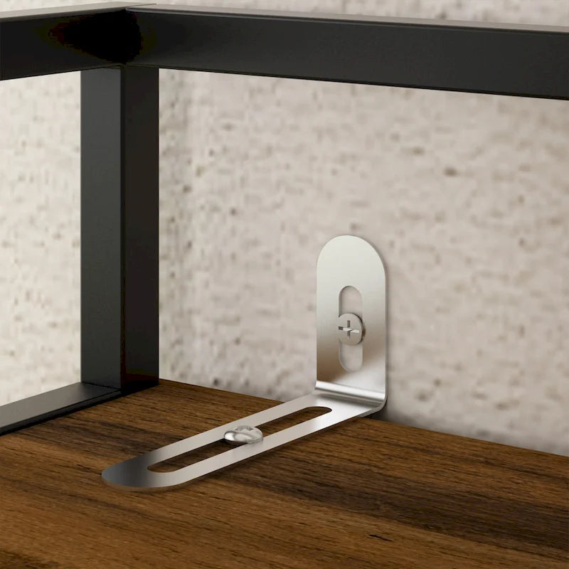 Meuble de rangement pour WC en noyer, modèle simple, avec porte grillagée