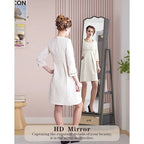 Armoire à bijoux miroir sur pied blanche, 1 personne