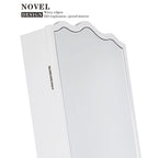 Armoire à bijoux miroir sur pied blanche, 1 personne