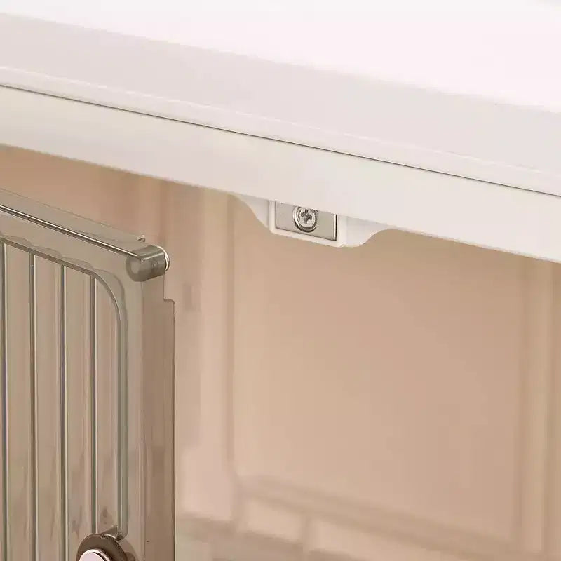 VECELO 38/50/62 Bacs de Rangement Pliables en Plastique, Casiers à Jouets/Organisateur de Vêtements Empilable avec Roues Verrouillables, Blanc