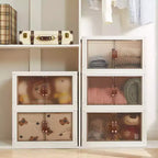 VECELO 38/50/62 Bacs de Rangement Pliables en Plastique, Casiers à Jouets/Organisateur de Vêtements Empilable avec Roues Verrouillables, Blanc