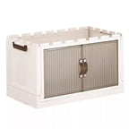 VECELO 38/50/62 Bacs de Rangement Pliables en Plastique, Casiers à Jouets/Organisateur de Vêtements Empilable avec Roues Verrouillables, Blanc