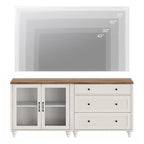 Bahut et commode 2-en-1 Off White 172 cm, montage par 1 personne