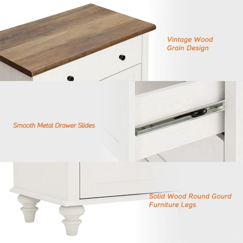 Bahut et commode 2-en-1 Off White 172 cm, montage par 1 personne