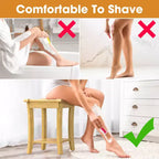 Banc de douche en bambou avec étagères de rangement, capacité de 150 kg, imperméable