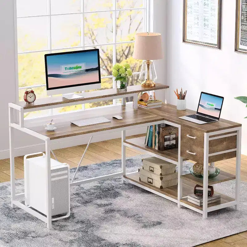 Bureau d'angle informatique Lantine L