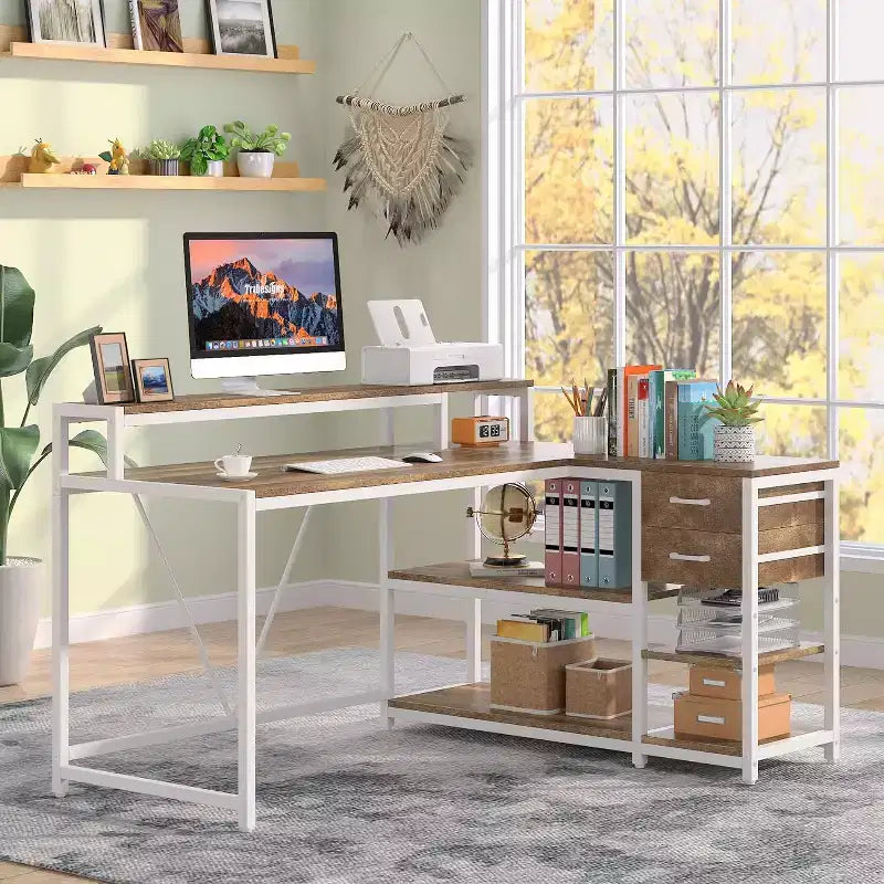 Bureau d'angle informatique Lantine L