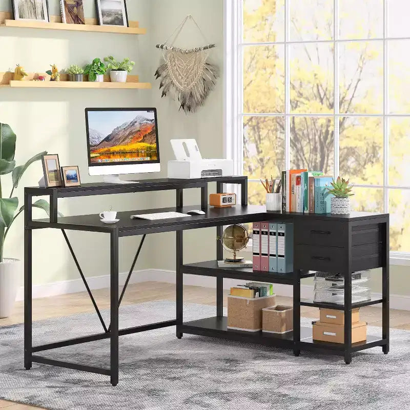 Bureau d'angle informatique Lantine L