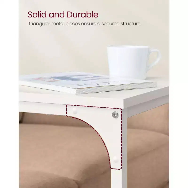 VASAGLE Table d'appoint en forme de C Table de chevet Table basse Table TV pour salon chambre à coucher