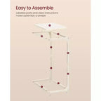 VASAGLE Table d'appoint en forme de C Table de chevet Table basse Table TV pour salon chambre à coucher