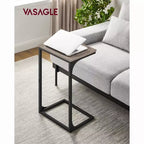 VASAGLE Table d'appoint en forme de C Table de chevet Table basse Table TV pour salon chambre à coucher