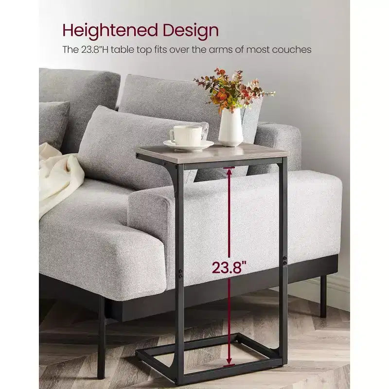 VASAGLE Table d'appoint en forme de C Table de chevet Table basse Table TV pour salon chambre à coucher