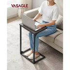 VASAGLE Table d'appoint en forme de C Table de chevet Table basse Table TV pour salon chambre à coucher