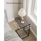 VASAGLE Table d'appoint en forme de C Table de chevet Table basse Table TV pour salon chambre à coucher
