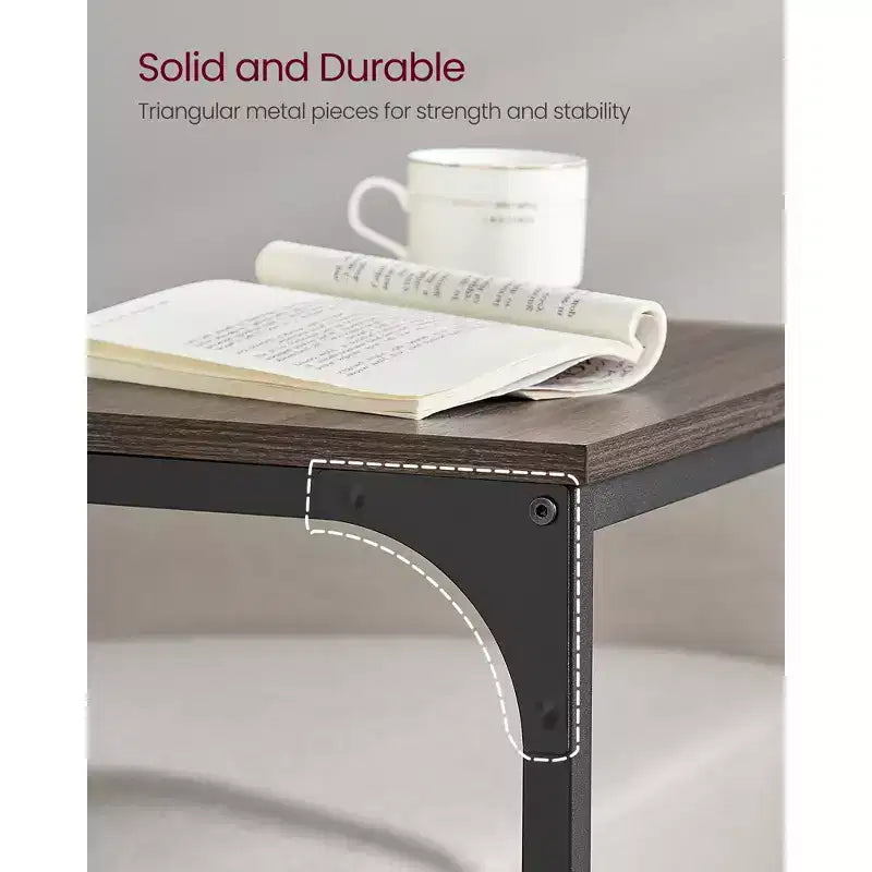 VASAGLE Table d'appoint en forme de C Table de chevet Table basse Table TV pour salon chambre à coucher