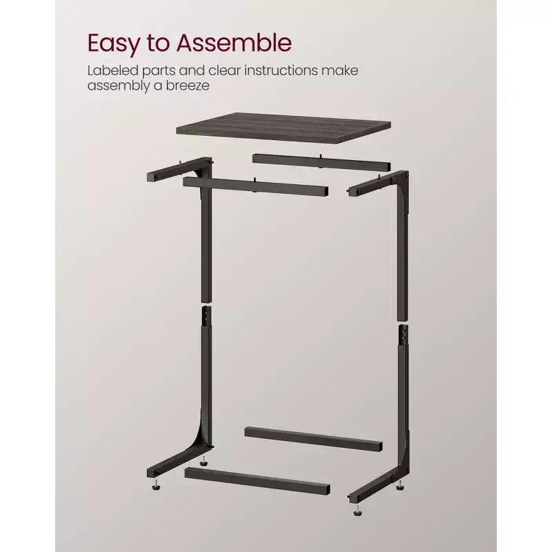 VASAGLE Table d'appoint en forme de C Table de chevet Table basse Table TV pour salon chambre à coucher