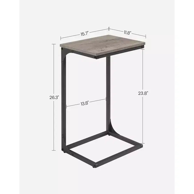 VASAGLE Table d'appoint en forme de C Table de chevet Table basse Table TV pour salon chambre à coucher
