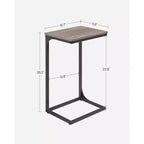 VASAGLE Table d'appoint en forme de C Table de chevet Table basse Table TV pour salon chambre à coucher