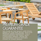 Table de salle à manger d'intérieur ou d'extérieur Nordic Teak 79 Naturel 4-6 Personnes - Beige avec pieds noirs