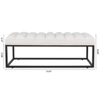 Banc rembourré GDFStudio Oakley avec piètement en métal