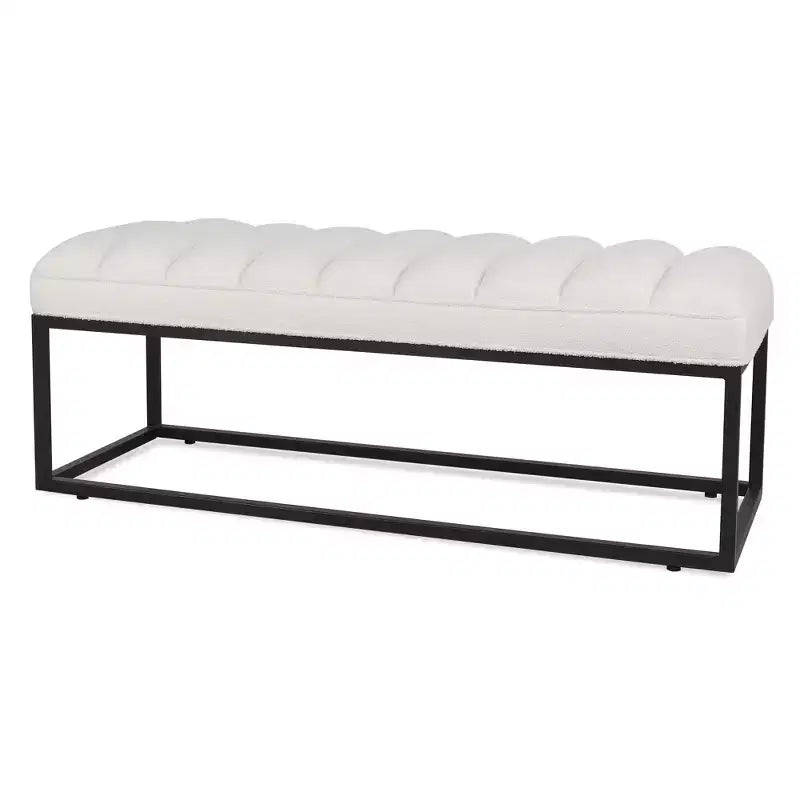 Banc rembourré GDFStudio Oakley avec piètement en métal