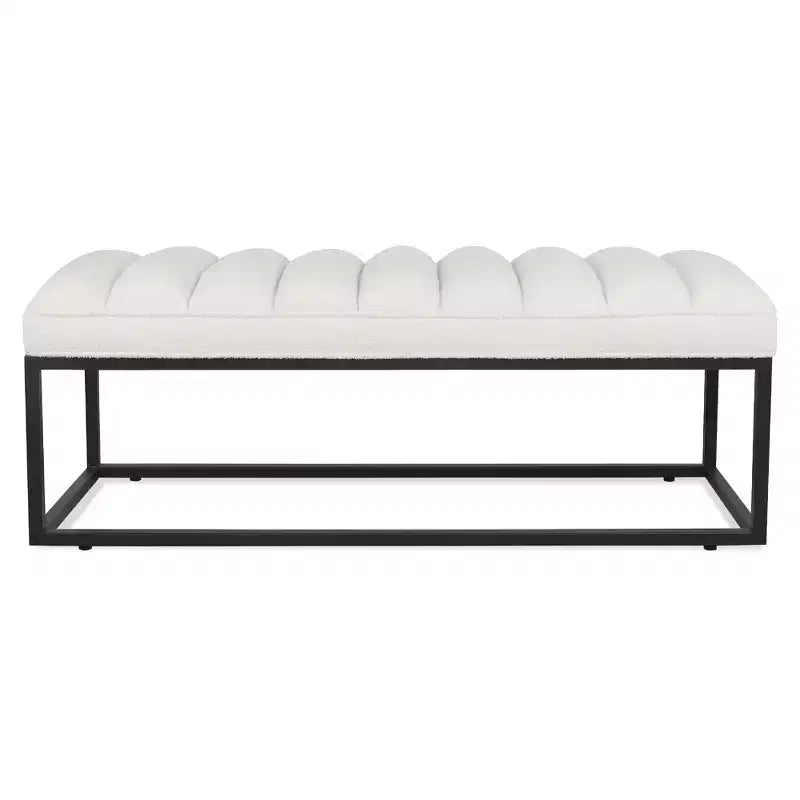 Banc rembourré GDFStudio Oakley avec piètement en métal