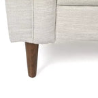 Causeuse contemporaine touffetée en bois de bouleau Jelm de GDFStudio