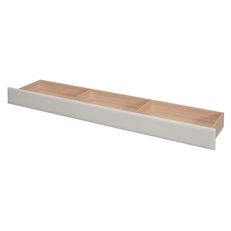 Lit Plateforme En Similicuir Beige/Gris Avec Rangement, Mère et Enfant, 2 Personnes