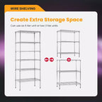 Étagère métallique à 6 niveaux FDW, modulable, robuste, rayonnage de rangement, étagères de garage