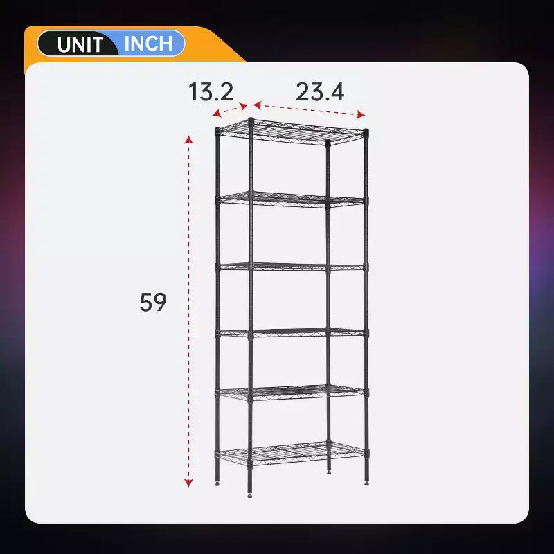 Étagère métallique à 6 niveaux FDW, modulable, robuste, rayonnage de rangement, étagères de garage