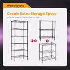 Étagère métallique à 6 niveaux FDW, modulable, robuste, rayonnage de rangement, étagères de garage