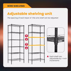 Étagère métallique à 6 niveaux FDW, modulable, robuste, rayonnage de rangement, étagères de garage