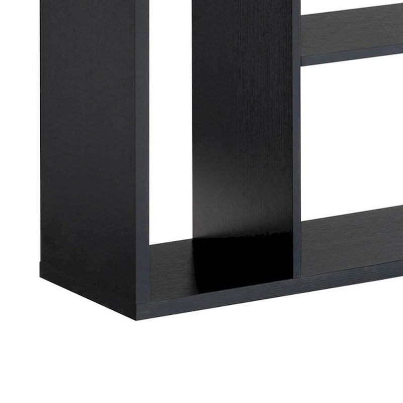Vitrine Noire et Grise – 7 étagères, 3 portes, 175 cm de hauteur
