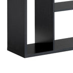 Vitrine Noire et Grise – 7 étagères, 3 portes, 175 cm de hauteur