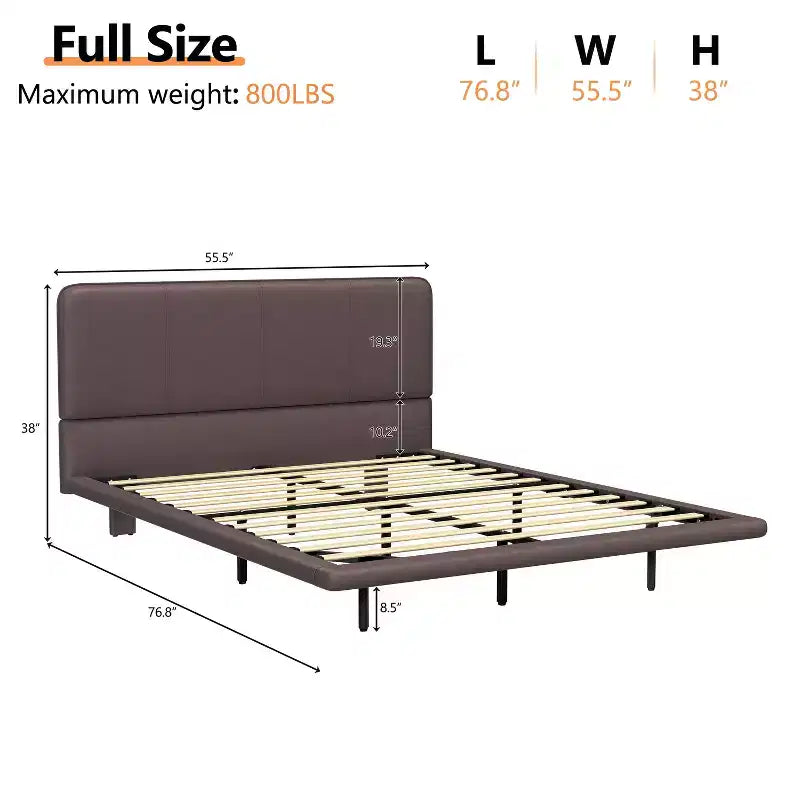 Lit flottant moderne Christopher Knight Home Korli grand format rembourré avec éclairage DEL
