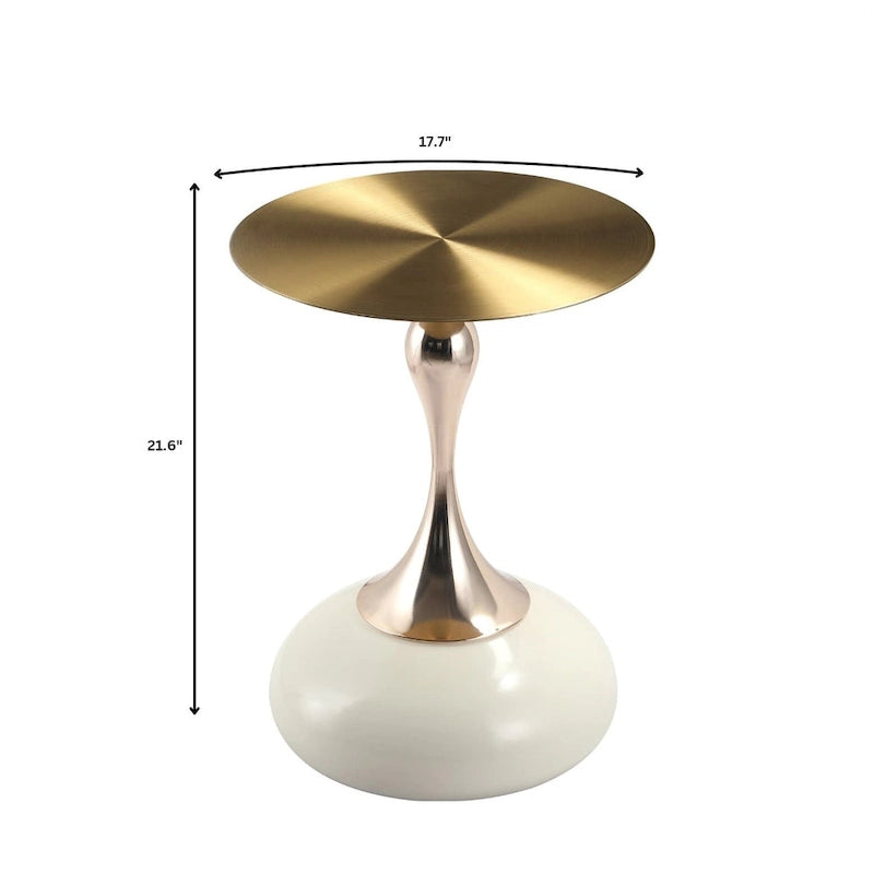 Table de salle à manger ronde hauteur bar – Plateau MDF, Piètement acier brossé, 4 places, Plusieurs coloris