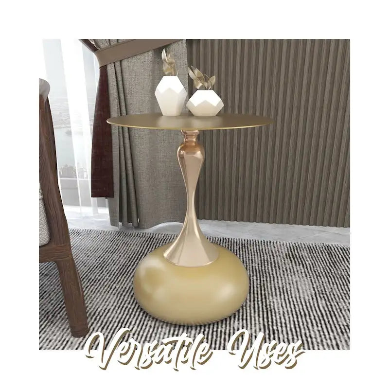Table de salle à manger ronde hauteur bar – Plateau MDF, Piètement acier brossé, 4 places, Plusieurs coloris