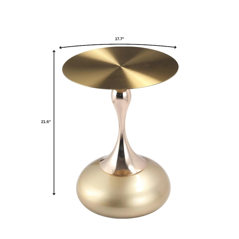 Table de salle à manger ronde hauteur bar – Plateau MDF, Piètement acier brossé, 4 places, Plusieurs coloris