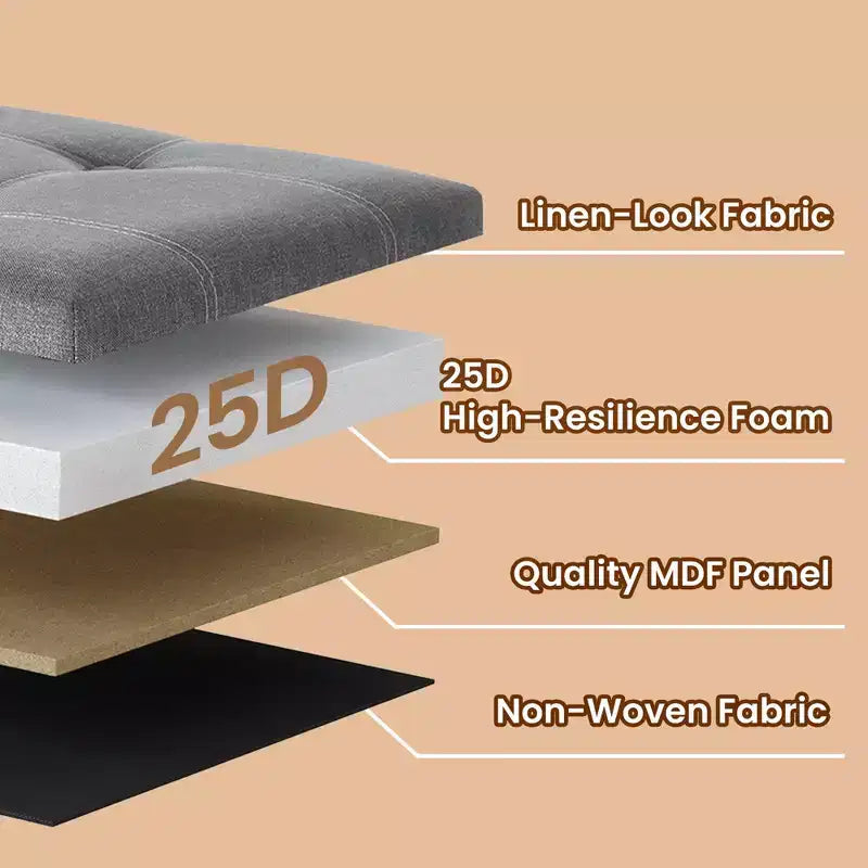 Banc de rangement ottoman de 30 po, Ottoman avec rangement, Repose-pieds, Banc de chambre pliant, Supporte 600 lb