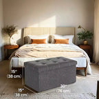 Banc de rangement ottoman de 30 po, Ottoman avec rangement, Repose-pieds, Banc de chambre pliant, Supporte 600 lb