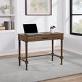 Bureau à écrire traditionnel en chêne brun, simple
